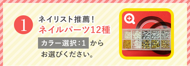 12種類のネイルパーツ